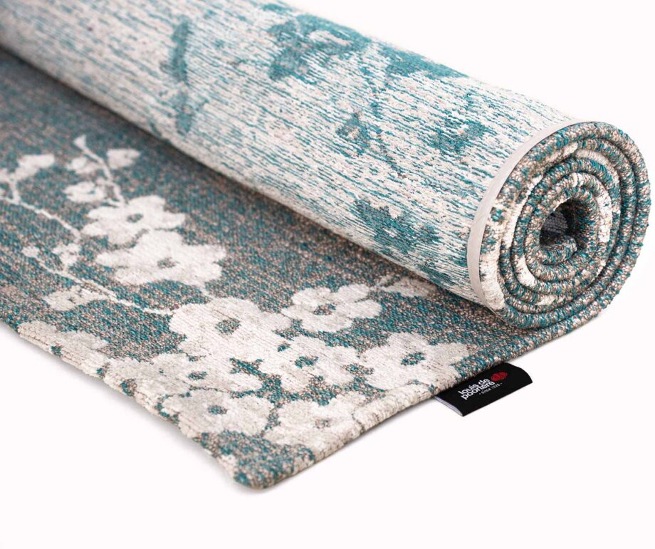 Louis De Poortere tapis Sakura 9850 Sakura Lake Blue roll